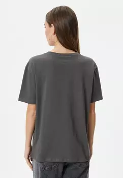 Футболка с принтом MUSIC THEMED SHORT SLEEVE CREW NECK Koton, серый