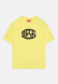 Футболка с принтом Must Over Unisex Diesel, цвет limoncello yellow