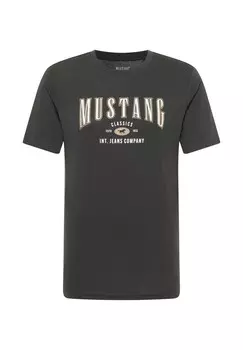 Футболка с принтом Mustang, черный