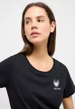 Футболка с принтом Mustang, черный