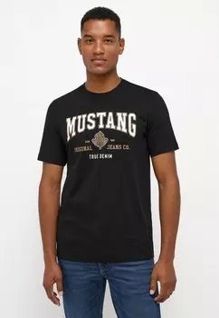 Футболка с принтом Mustang, цвет schwarz