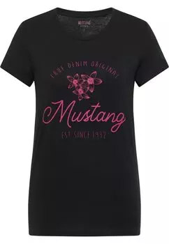 Футболка с принтом Mustang, цвет schwarz