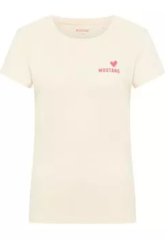 Футболка с принтом Mustang, цвет wei