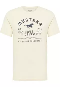 Футболка с принтом Mustang, цвет wei