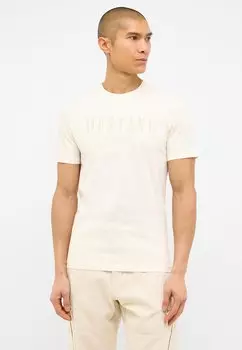Футболка с принтом Mustang, кремовый