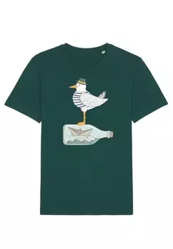 Футболка с принтом MWE MIT HUT Watapparel, цвет glazed green