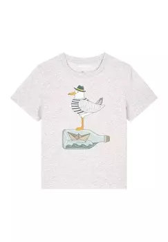 Футболка с принтом MWE MIT HUT watapparel, цвет Mottled Light Grey