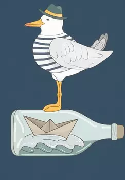 Футболка с принтом MWE MIT HUT watapparel, бирюзовый