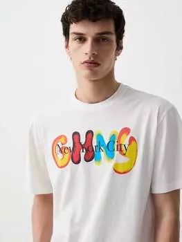 Футболка с принтом «Нью-Йорк» Grand & Hills, цвет optical white