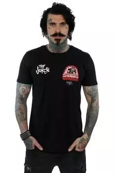 Футболка с принтом на груди «Лига справедливости Джокер» Forever Evil DC Comics, черный