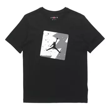 Футболка с принтом на груди у бассейна с коротким рукавом, Air Jordan, черный