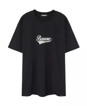 Футболка с принтом на спине Barrow, черный