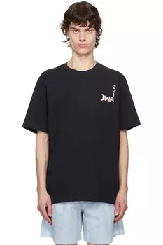 Футболка с принтом на спине Jwa' Jw Anderson, синий