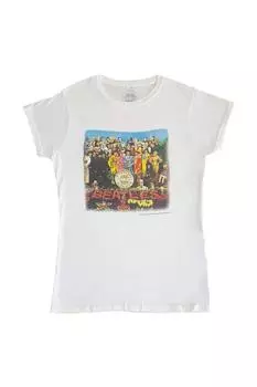 Футболка с принтом на спине Sgt Pepper The Beatles, белый