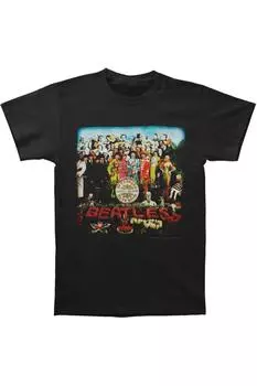 Футболка с принтом на спине Sgt Pepper The Beatles, черный