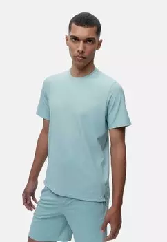 Футболка с принтом NADYM Born Living Yoga, синий