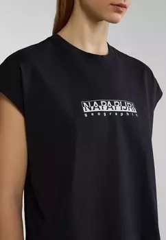 Футболка с принтом Napapijri, черный