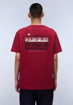 Футболка с принтом Napapijri, красный