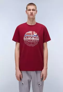 Футболка с принтом Napapijri, красный