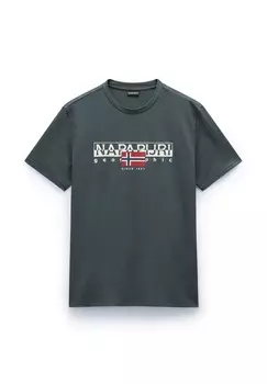 Футболка с принтом Napapijri, зеленый