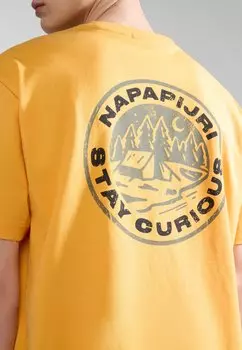 Футболка с принтом Napapijri, желтый