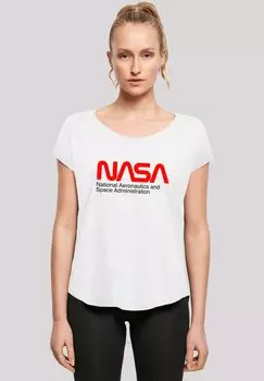 Футболка с принтом NASA AERONAUTICS AND SPACE' F4NT4STIC, белый