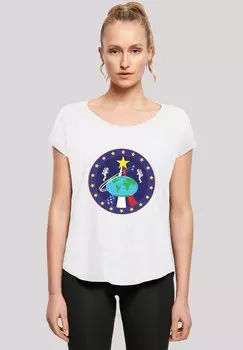 Футболка с принтом NASA CLASSIC GLOBE ASTRONAUTS F4NT4STIC, белый