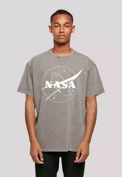Футболка с принтом NASA CLASSIC INSIGNIA LOGO F4NT4STIC, темно-серый