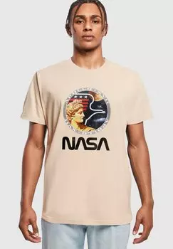 Футболка с принтом NASA Merchcode, цвет sand