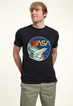 Футболка с принтом NASA RAINBOW Henry Tiger, темно-синий