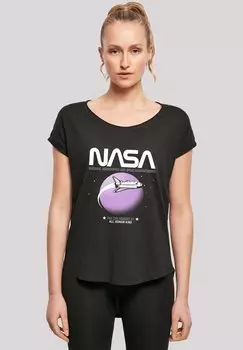 Футболка с принтом NASA SHUTTLE ORBIT' F4NT4STIC, черный