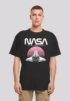 Футболка с принтом NASA SPACE SHUTTLE SUNSET F4NT4STIC, черный