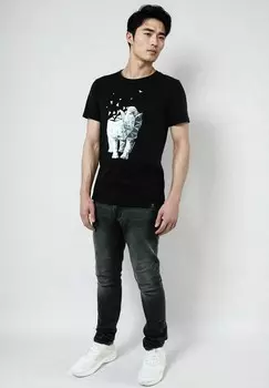 Футболка с принтом NASHORN CircleStances, черный