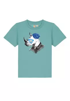 Футболка с принтом NASHORN watapparel, цвет Mottled Green