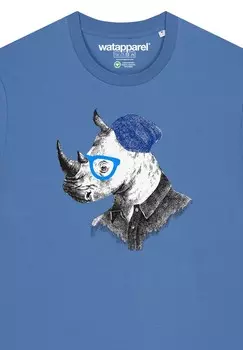 Футболка с принтом NASHORN watapparel, светло-голубой