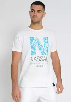 Футболка с принтом Nassau, белый