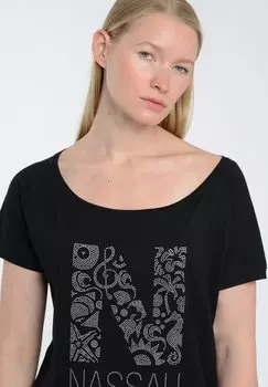 Футболка с принтом Nassau, черный