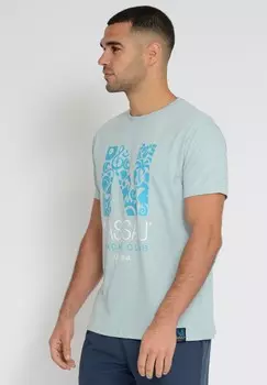 Футболка с принтом Nassau, светло-голубой