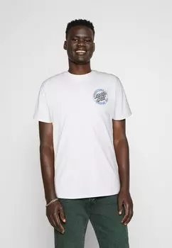 Футболка с принтом Natas Screaming Panther Santa Cruz, белый