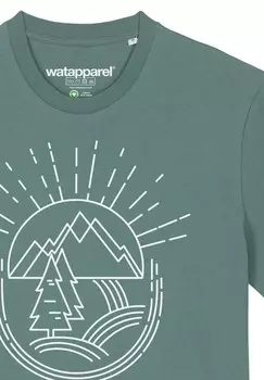 Футболка с принтом NATUR IST SCHN watapparel, темно-зеленый