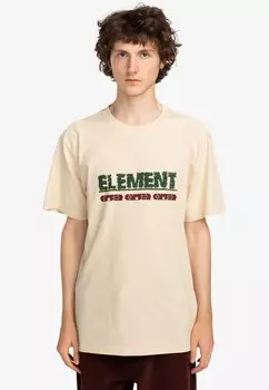 Футболка с принтом NATURE CALLS X FOLIAGE A MANICHE CORTE Element, бежевый