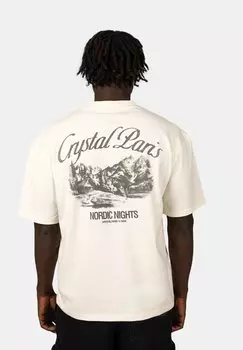 Футболка с принтом NATURE CRYSTAL PARIS, бежевый