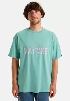 Футболка с принтом NATURE - SHORT-SLEEVE SCREEN Quiksilver, зеленый