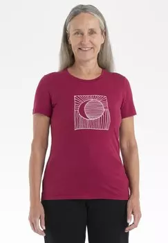 Футболка с принтом NATURES ORB Icebreaker, вишня