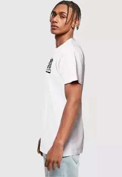 Футболка с принтом NAUGHTY BY NATURE LOGO ROUND NECK Merchcode, белый