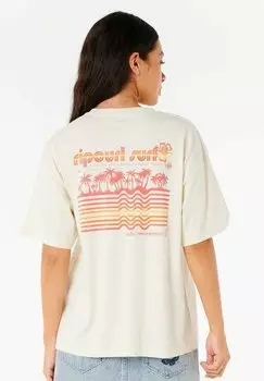 Футболка с принтом NEON ISLES HERITAGE Rip Curl, бежевый