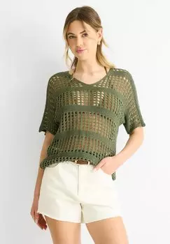 Футболка с принтом NET GINI LONDON, хаки