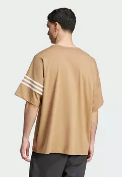 Футболка с принтом NEU TEE adidas Originals, коричневый