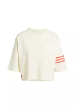 Футболка с принтом NEUCL adidas Originals, молочный