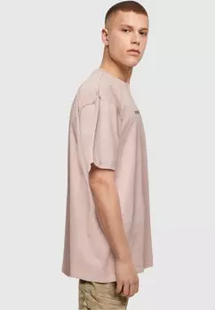 Футболка с принтом NEVER GIVE UP HEAVY OVERSIZED Merchcode, розовый